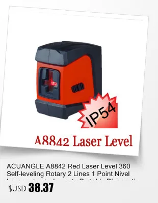 ACUANGLE A8819 Nivel красный лазерный уровень 5 линий 360 градусов самонивелирующийся горизонтальный и вертикальный поперечный луч лазерных линий