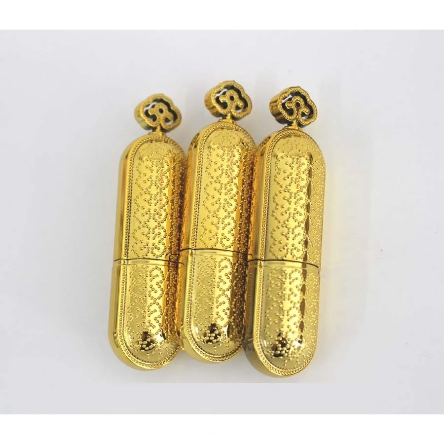 free shipping 10/30/50pcs empty gold high grade lipstick tube 12.1MM