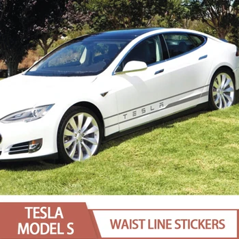 

Car Styling For Tesla Model S Sport Side Skirt Waist Line Words Print Stickers Car Body Words Sticker Car Accessories