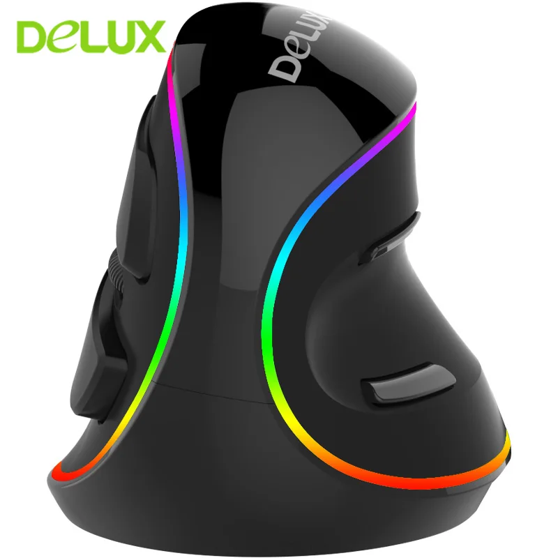 Вертикальная мышь Delux M618 плюс эргономичная Проводная вертикальная Мышь
