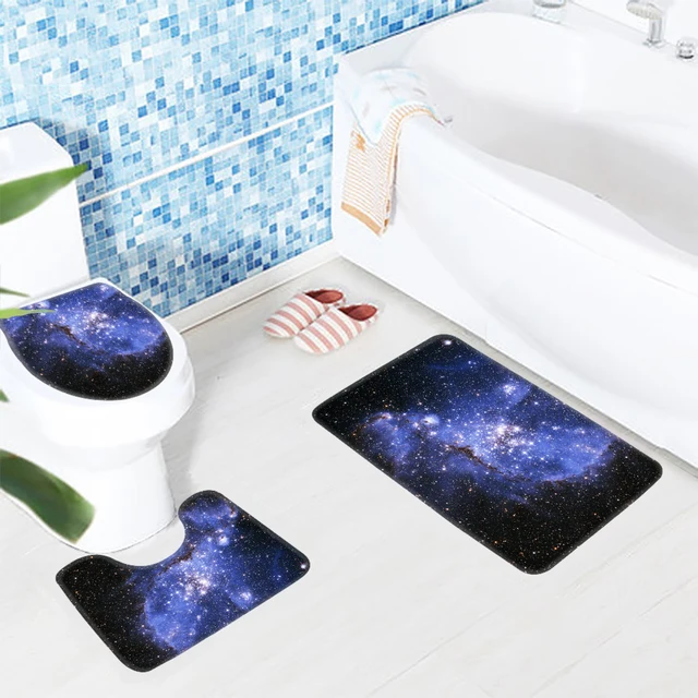 Badmat Set 3 stks Scape Sterren De Echte Sterrenstelsels Blauw ... Badmat Set 3 stks Scape Sterren De Echte Sterrenstelsels Blauw ...