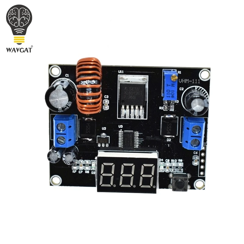 WAVGAT VHM 111 цифровой шаг вверх Питание модуль Boost 5A DC 3V 35 В до 5 в пост 45 Напряжение