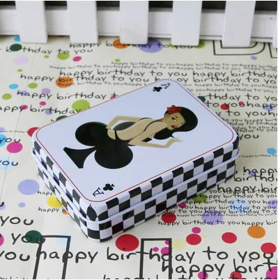 

Candy Packaging Candy Box Birthday Gift Card Tin Box Small Rectangular Jewelry Box Debris Storage Box Desktop Office Supplies