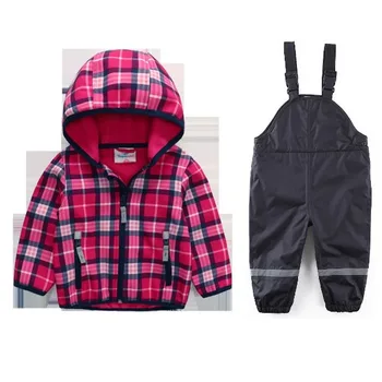 

Outdoor fleece soft shell clothing children waterproof breathable warm and comfortable jacket + pants