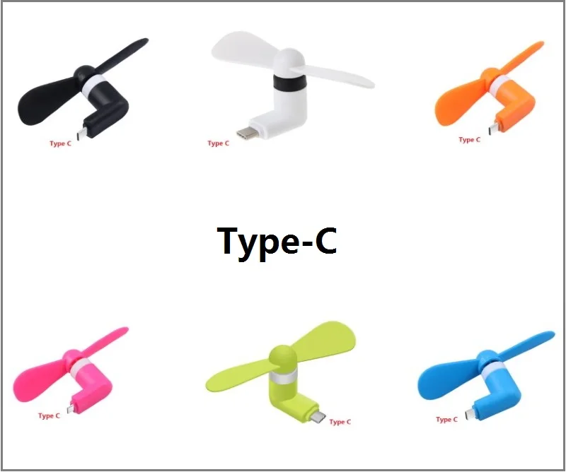 Мини вентилятор USB 2 в 1 с разъемом Micro Тип C 8pin|Зарядные устройства| |