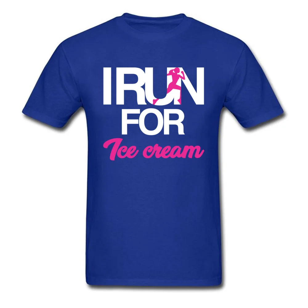 I Run for Ice Cream Shirt - Fitness Tee Running Shirt Gym_blue
