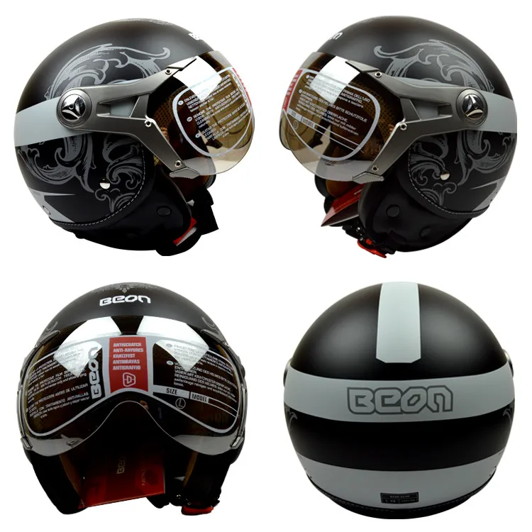 BEON 120, модный шлем, мотоциклетный шлем, половина лица, четыре сезона, casco moto beon, шлемы, capacete, полушлем, электрический велосипед