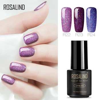 

ROSALIND Rainbow Series UV Gel 7ml Soak off Primer Acrylic Varnish Flavorless DIY Soak Off Nail Art Manicure Polish
