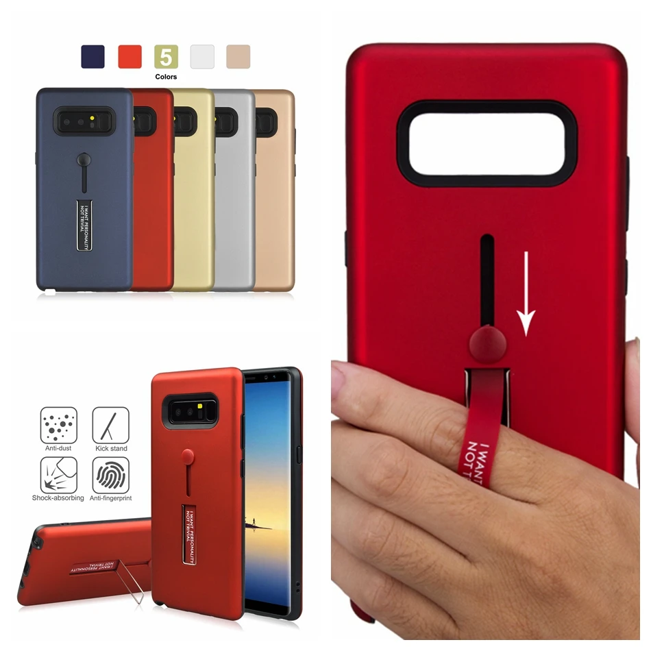 

Kickstand Case For Samsung Galaxy Note 8 Case Fashion Ring Holder Protection Cover For Samsung Note 8 Shockproof Phone Cases