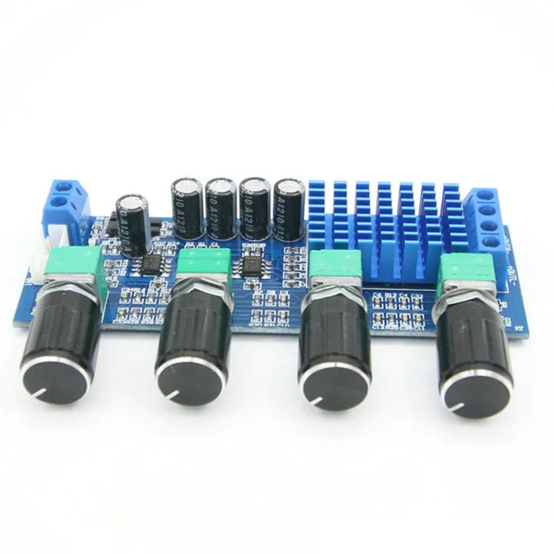 

DC 12V 24V 80W x 2 Dual channel Digital Audio TPA3116 D2 Treble Bass Regulating Preset Pre amplifier Board Amplificador B4003