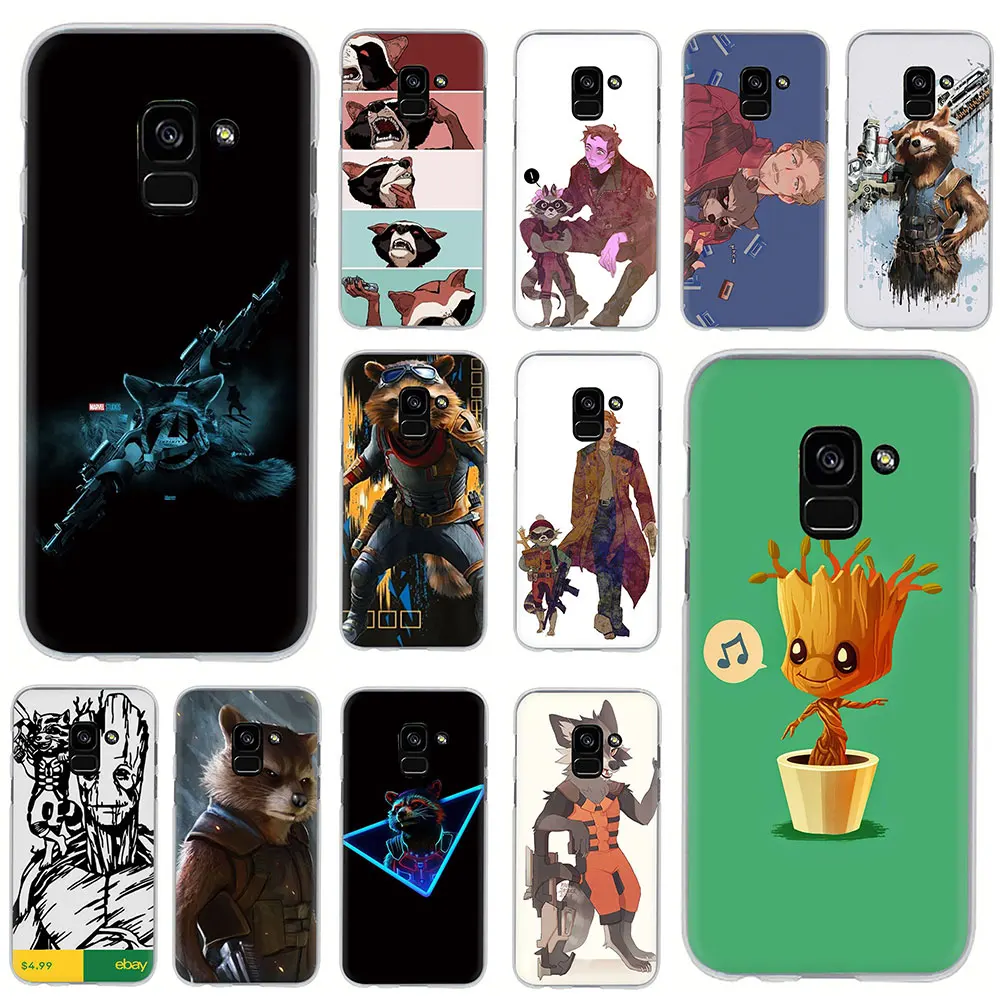 

Guardian Rocket Raccoon Groot Treeman Hard phone cover case for Samsung Galaxy A5 2017 A6 7 8 9 2018 A10S 20S 30S 40S 50S 60 70