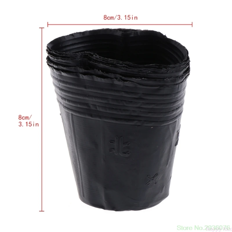 Plastic Nursery Pot Plant Seedling Pouch Holder Raising Bag Home Garden Supply