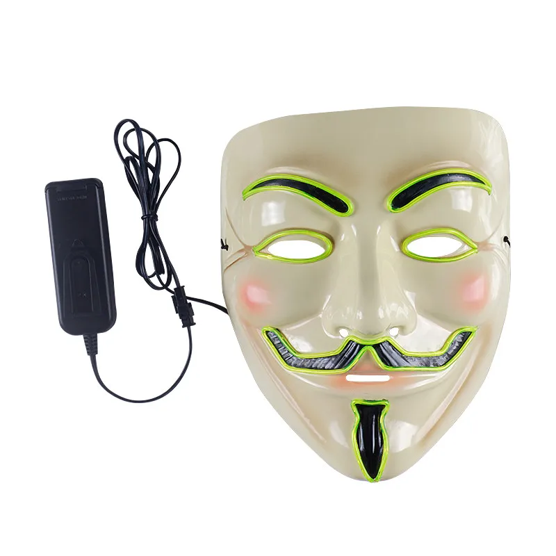 El светильник светодиодный V маска для вендетты Anonymous Guy Fawkes - Цвет: x11015