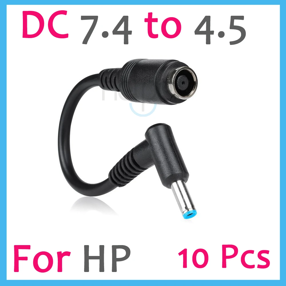 

7.4*5.0 to 4.5*3.0 with Pin DC Power Charger Adapter Converter Connector for DELL for HP blue tip