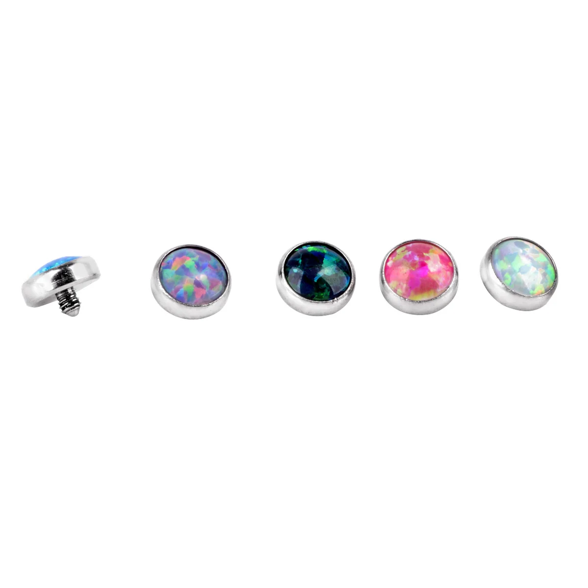 Charming Surgical Steel Body Piercing Jewelry Shellhard Crystal Opal Dermal Anchor Top Micro Dermal Head Piercing Jewellery