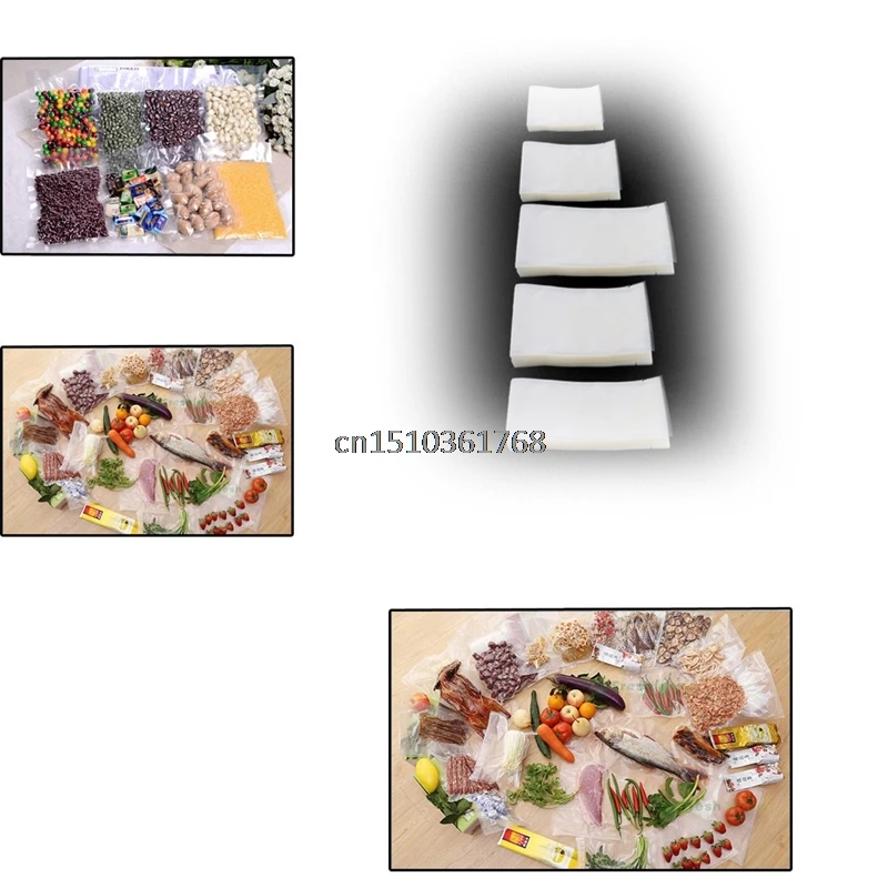 8cm x 18cm 100Pcs Food Vacuum Bag Storage Sealer Space Packing Commercial Food Saver Food Processor Accessories