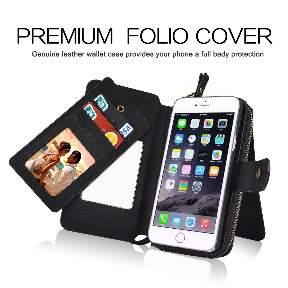 Second Layer Leather Case For Samsung Note 5 S6 s7 S6 edge S6 edge Plus S7 S7 Edge Multi Functional 2 in 1 Stand Mirror Case