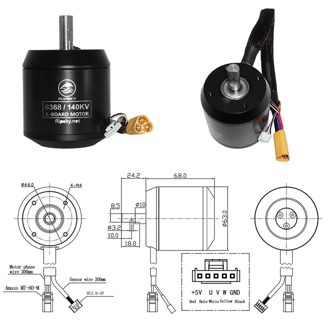 H6368 140KV 200KV ремень электродвигатель 0 9 кг аксессуары для скейтборда 300 мм 350