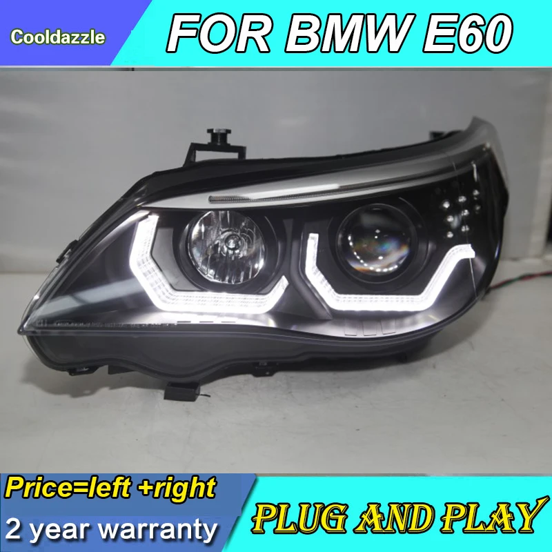 

Car Styling Case For BMW E60 523i 525i 530i Head Light LED Strip 2007 2008 2009 2010 Year For E60 2003 2004 2005 Year With DRL