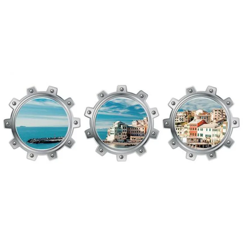

Furniture self-adhesive film Fantastic Submarine Portholes City Wall Sticker Home Decor New home decorations A20