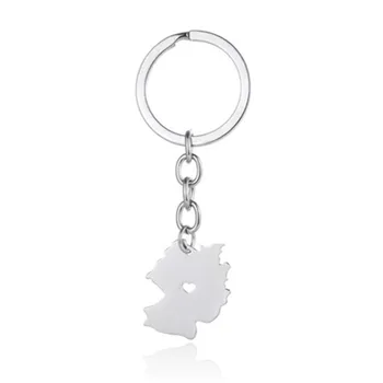 

Hot sale German stainless steel tag Creative Germany map keychain Men and women jewelry