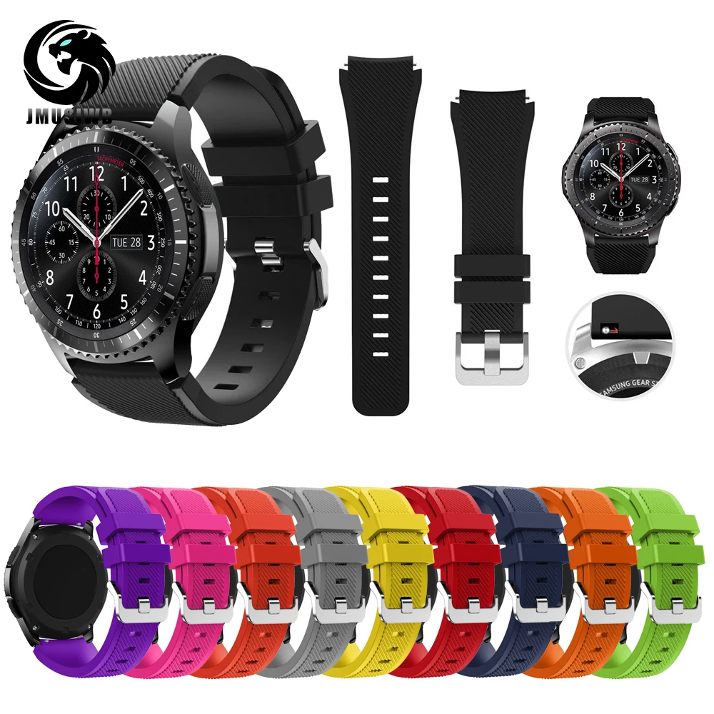Gear S3 Frontier ремешок для samsung Galaxy watch 46 мм 22 силиконовый часов браслет huawei часы GT S 3