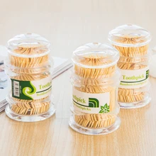 1 коробка портативная зубочистка держатель с 300 шт бамбуковая одноразовая зубочистка