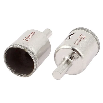 

ELEG-26mm Dia Diamond Coated Drilling Drill Bit Tile Glass Hole Saw 2pcs