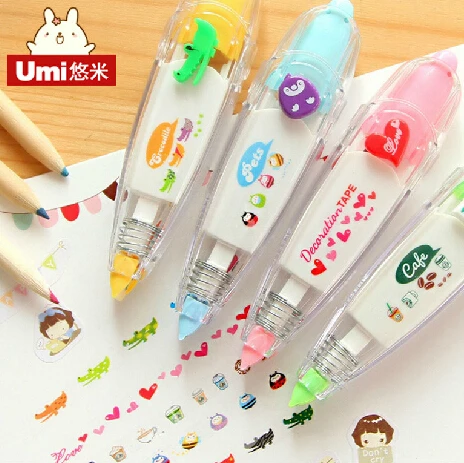 

DIY Cute Cartoon Kawaii Colorful Correction Tape School Supplies Material For Kids Gift Korean Stationery Student 851