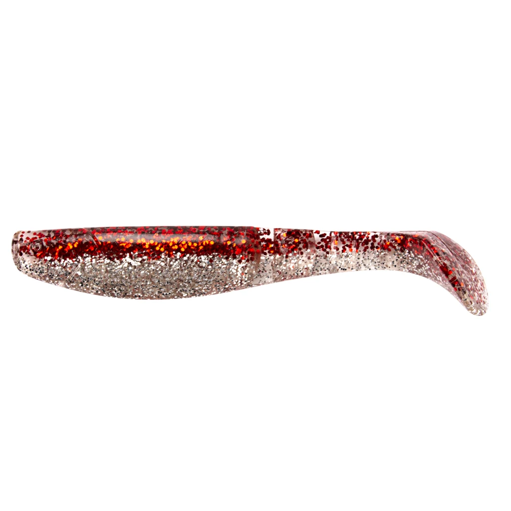 6pcs Swimbaits Minnow/Shad Paddle Tail Worms Soft Fishing Lures Baits for Saltwater and Freshwater Bass Trout Walleye Lure