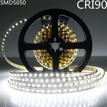 DC12V SM5050 высокий CRI 90+ светодиодный светильник полоса 10 мм белая печатная плата Гибкая лента полоса 30 светодиодный s/M не водонепроницаемый высокий индекс цветопередачи