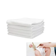 5 шт. моющийся многоразовый одежды для маленьких детей, Подгузники вставки из микрофибры 3 слоя детский подгузник M09