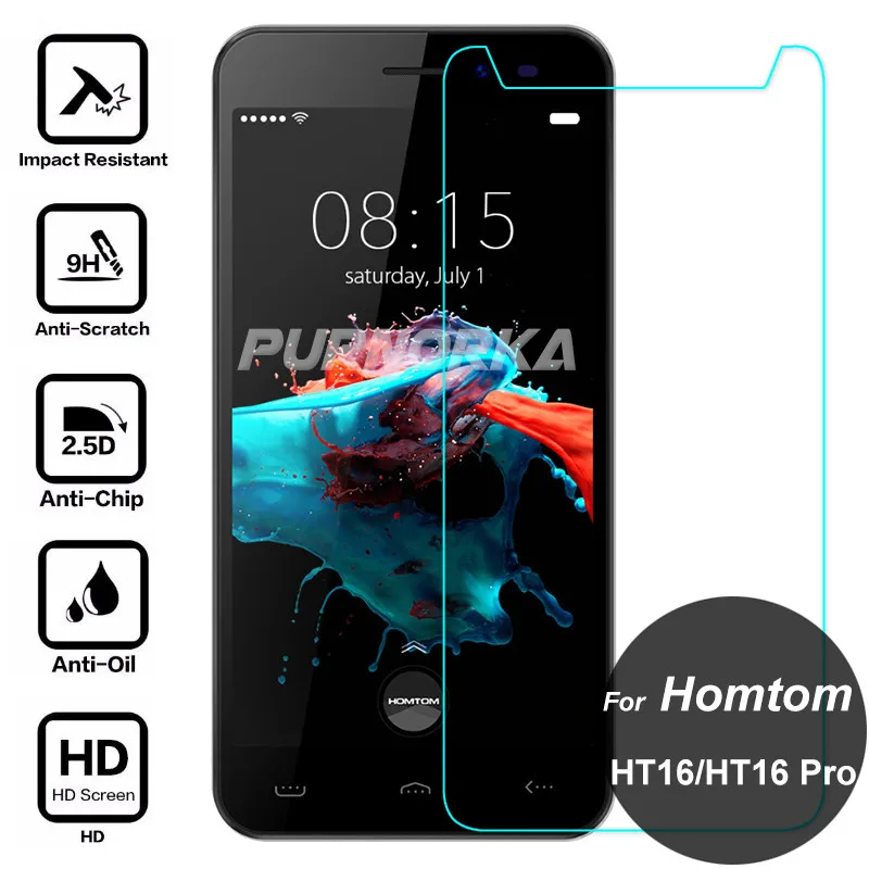 Для HOMTOM Ht16 Pro закаленное Стекло Защитная пленка для экрана 9h 2.5D Передняя защитная