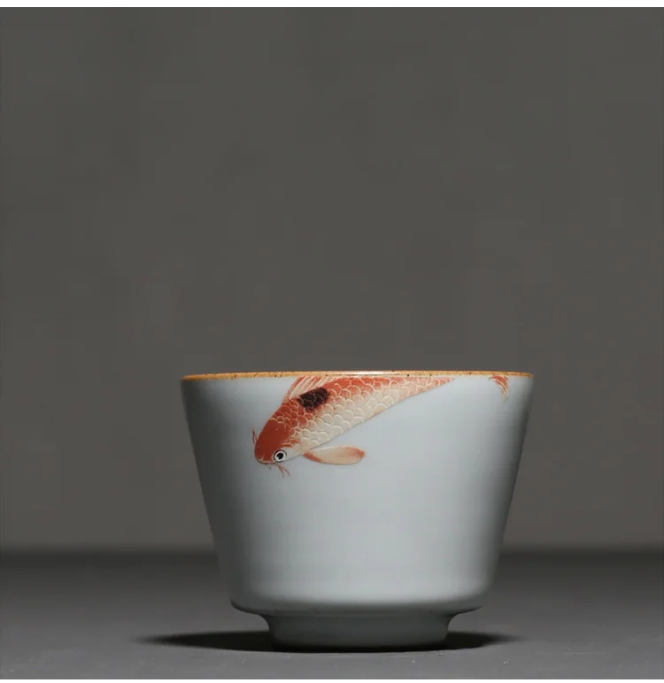 PINNY 100 мл Fambe рыбы мастер чашки Винтаж Традиционный китайский Чай чаша Кунг чашки fu пигментированные посуда для напитков