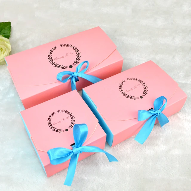 Wholesale 20pcs Cute Pink Cake Boxes and Packaging Paper Box For