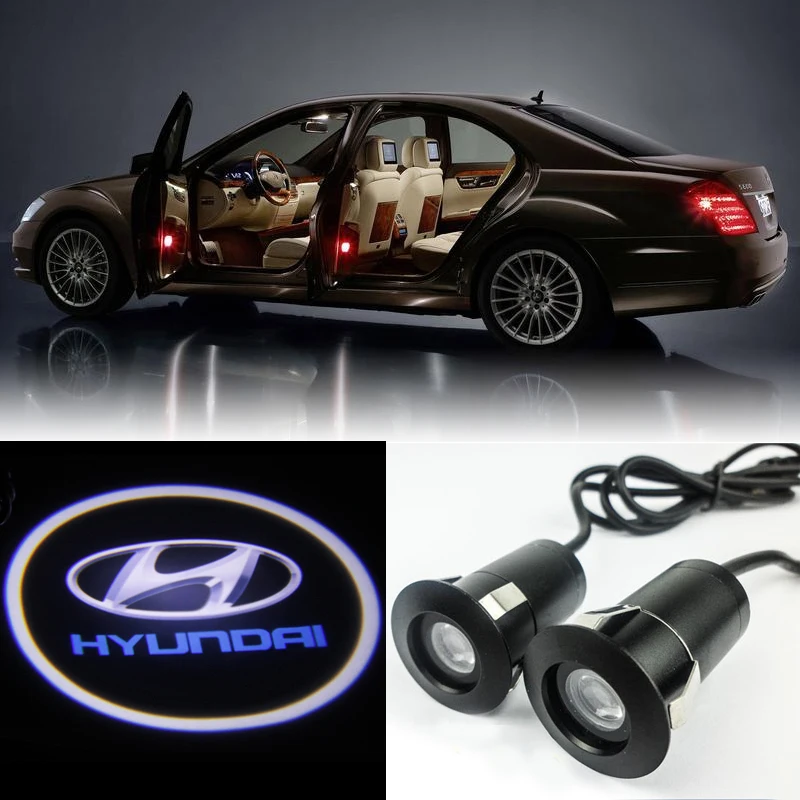 Car Door Light For Hyundai Car LED Mark Door Light Door Projecting Lamp Car Lights