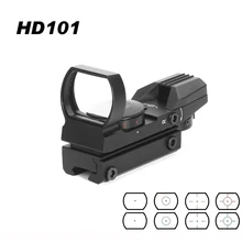 Red Dot Sight Reflex 4 Reticle Tactical Scope Hunting AirGun Accessories 20mm Rail Riflescope Hunting Optics Holographic HD101 Red Dot Sight Reflex 4 Reticle Tactical Scope Hunting AirGun Accessories 20mm Rail Riflescope Hunting Optics Holographic HD101