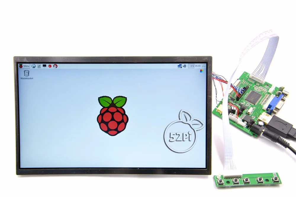 52Pi 10,1 дюймов 1366x768 ЖК-дисплей HDMI монитор TFT панель для Raspberry Pi 3/2 Модель B и Windows