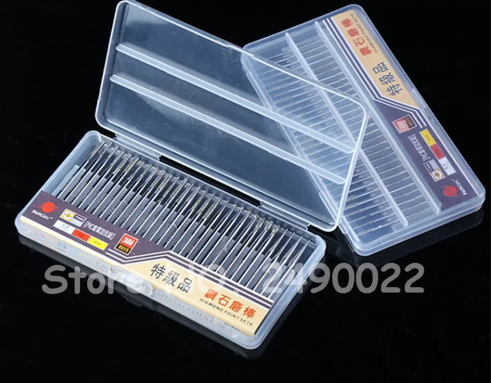

30pcs/Set Diamond Dremel Rotary Tool Drill Bit Dremel Engraving Parts 2.35/3mm Shank Grinding Needles Polishing Needle