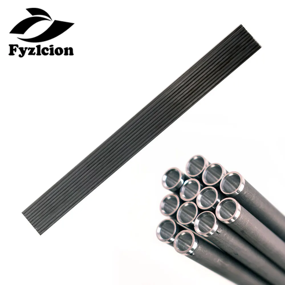 

12pcs Hunting Arrow Bolts 30" Archery Pure Carbon Arrows Shaft SP340 ID6.2 Aluminum insert DIY Recurve Compound Bow
