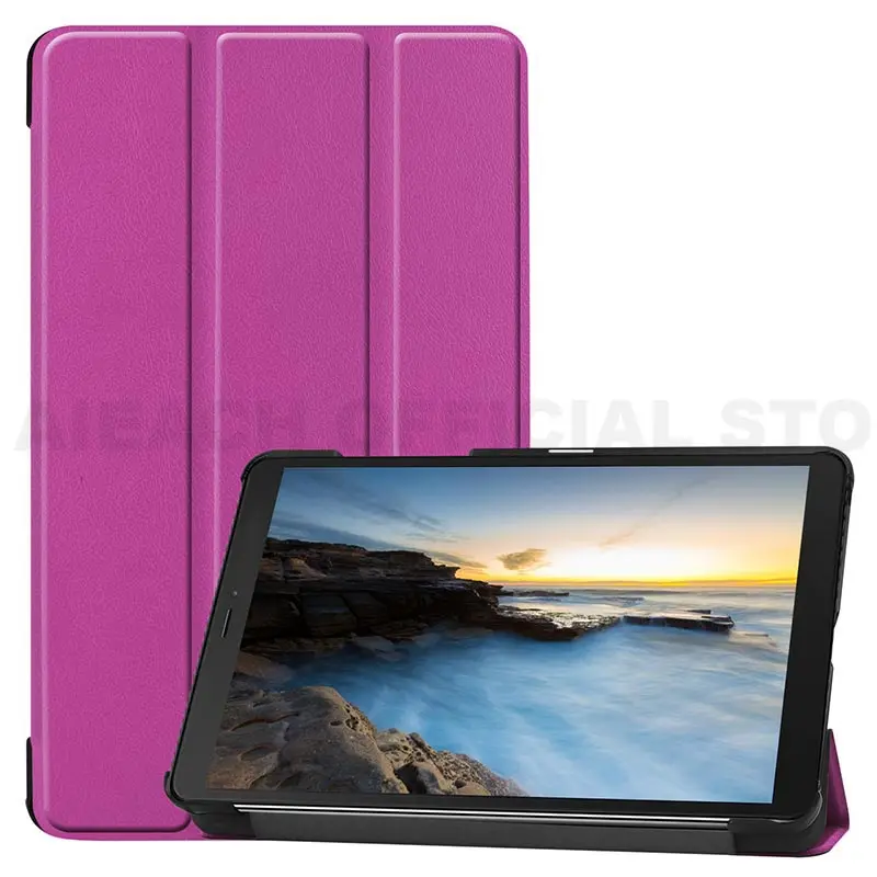 Чехол для планшета samsung Galaxy Tab A 8,0 чехол SM-T290 T295 T297 Магнитный из искусственной кожи чехол s для Galaxy Tab A 8,0+ подарок - Цвет: purple