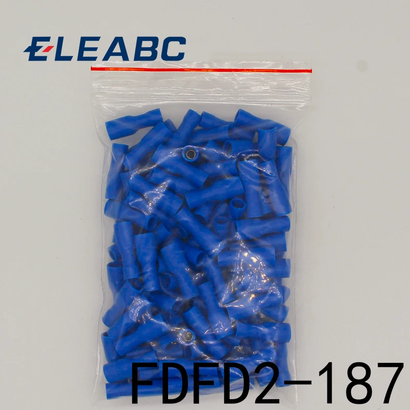 

FDFD2-187 FDFD2.5-187 Female Insulated Electrical Crimp Terminal for 1.5-2.5mm2 Connectors 100PCS/Pack Cable Wire Connector FDFD