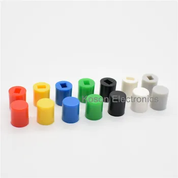 

20Pcs Tactile Push Button Switch Cap 7mm Applies to 5.8*5.8 7*7 8*8 8.5*8.5 Self-locking Switch Button Cap
