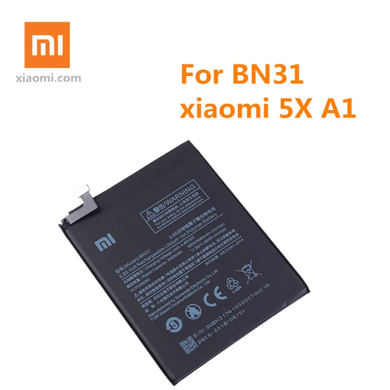 Для Xiaomi mi 5X mi 5X Red mi Note 5A/Pro mi A1 Red mi Y1 Lite S2 3000mAh батареи Xiao mi аккумулятор для телефона BN31+ Инструменты