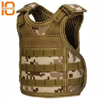 

TENNEIGHT Tactical Vest Tacticaln Beer Military Molle Mini Miniature Hunting Vests Bottle Drink set Adjustable Shoulder Straps