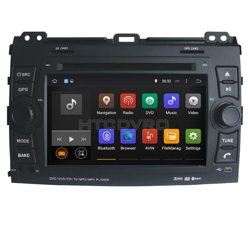 Discount YMODVHT 7inch 4G Octa Core Android 9.0 7.1 Car DVD Player for Toyota Prado 2002-2005 2006 2007 2008 2009 Auto RDS Radio Audio 12