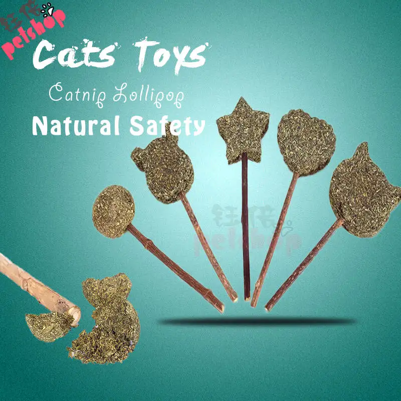 

Natural Cat Mint Toy Catnip Toys Pet Products Supplies for Catnip Lollipop Menthol Flavor Cats Toy Edible Treating Mint Catmint