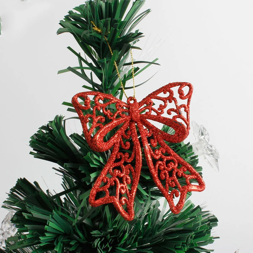 

Powder Snowflake Deer Bow for Xmas Charming White Christmas Tree Decor Xmas Party Holiday Christmas Ornaments Home Decor