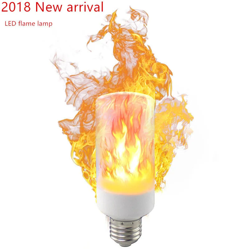 

6X 2018 New arrival E27 E14 B22 Led Flame Lamp Effect Light Bulb 85~265V Flickering Emulation Fire Lights 9W Decorative Lamp