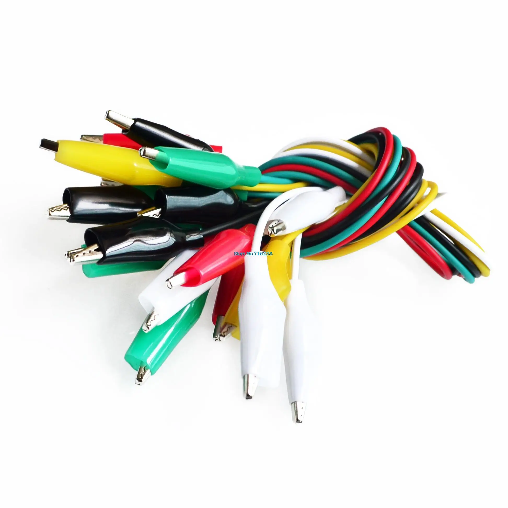 

10Pcs 5 colors length double-ended alligator clips jumper wire mini test clips DIY test cable test folder test hook clip